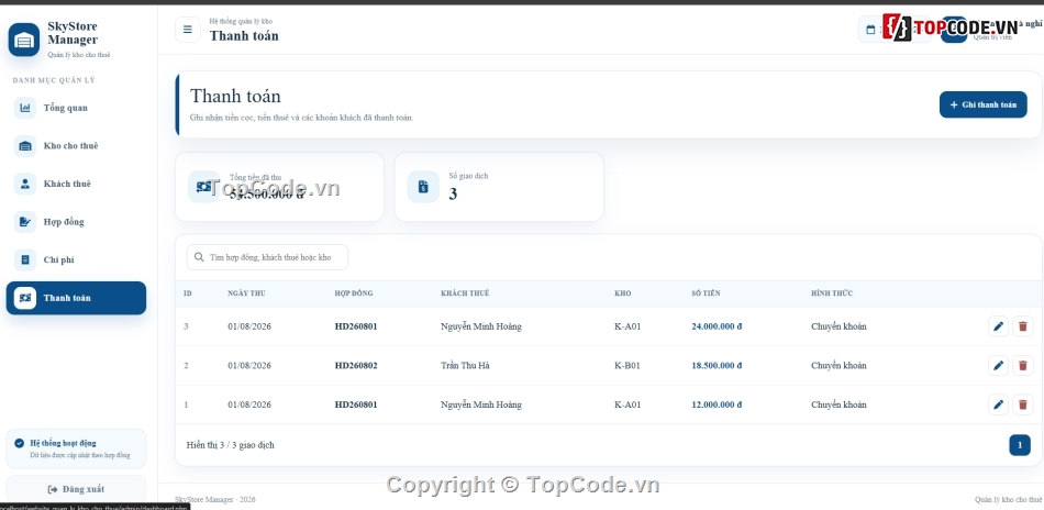 web quản lý,quản lý,website